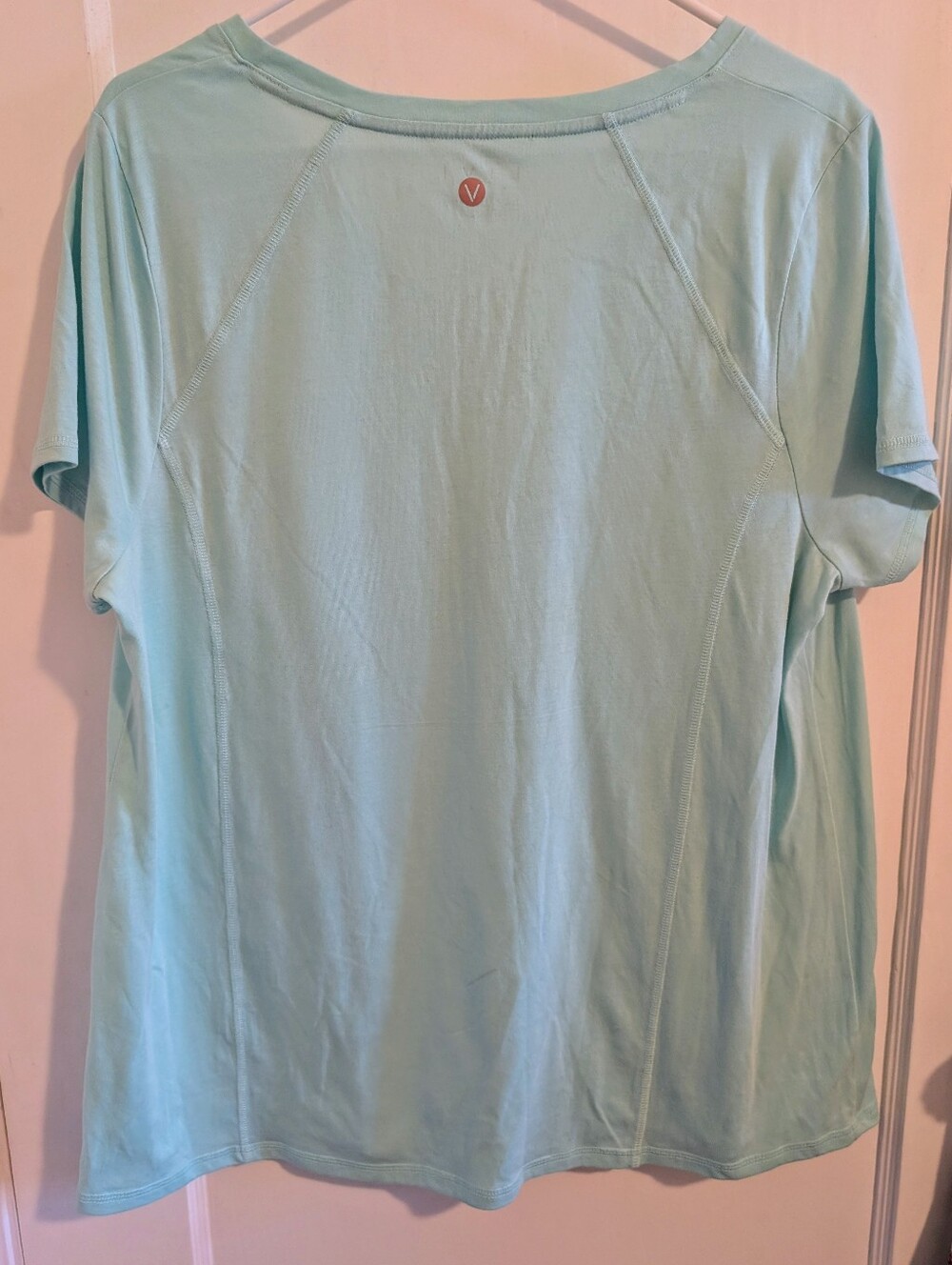 Livi Active Aqua Blue V-Neck Tee - Picture 3 of 5